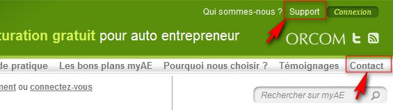 Contact myAE.fr, logiciel pour auto entrepreneur et micro entrepreneur